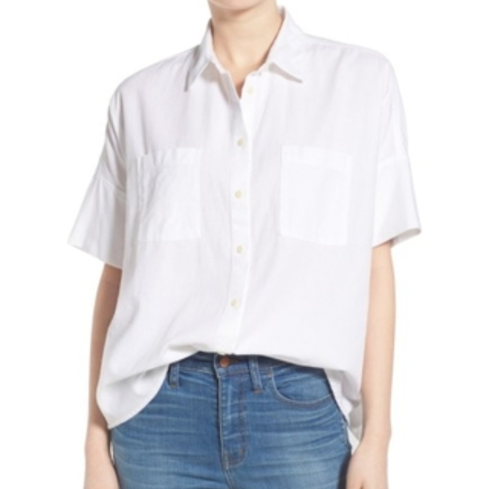 Madewell Courier Shirt in White EUC